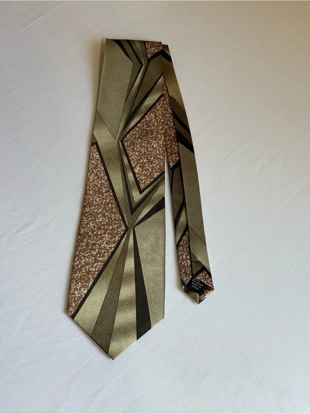 VNTG Pierre Balmain Paris Silk Tie Earth Tones Luxury Nexktie